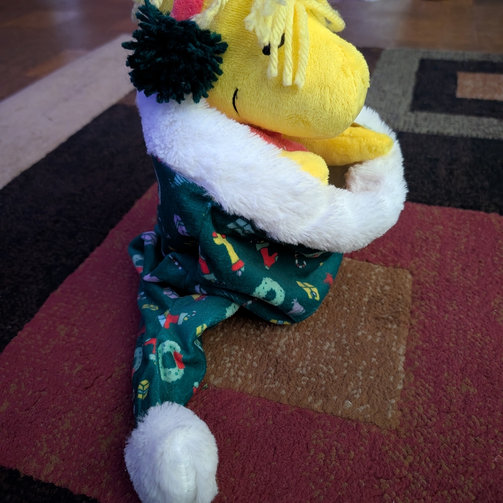 Peanuts Yellow Plush with Festive Green Outfit